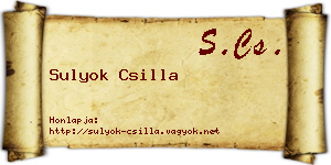 Sulyok Csilla névjegykártya