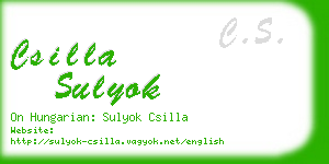 csilla sulyok business card
